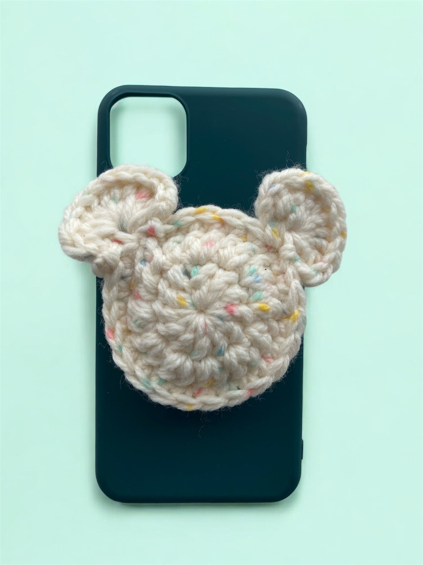 Handmade Crochet Phone Grips | Cute Cloud, Heart, Mouse & Flower Phone Holder Cover | Soft Kawaii Tech Accessories | Adhesive Kindle Griptok