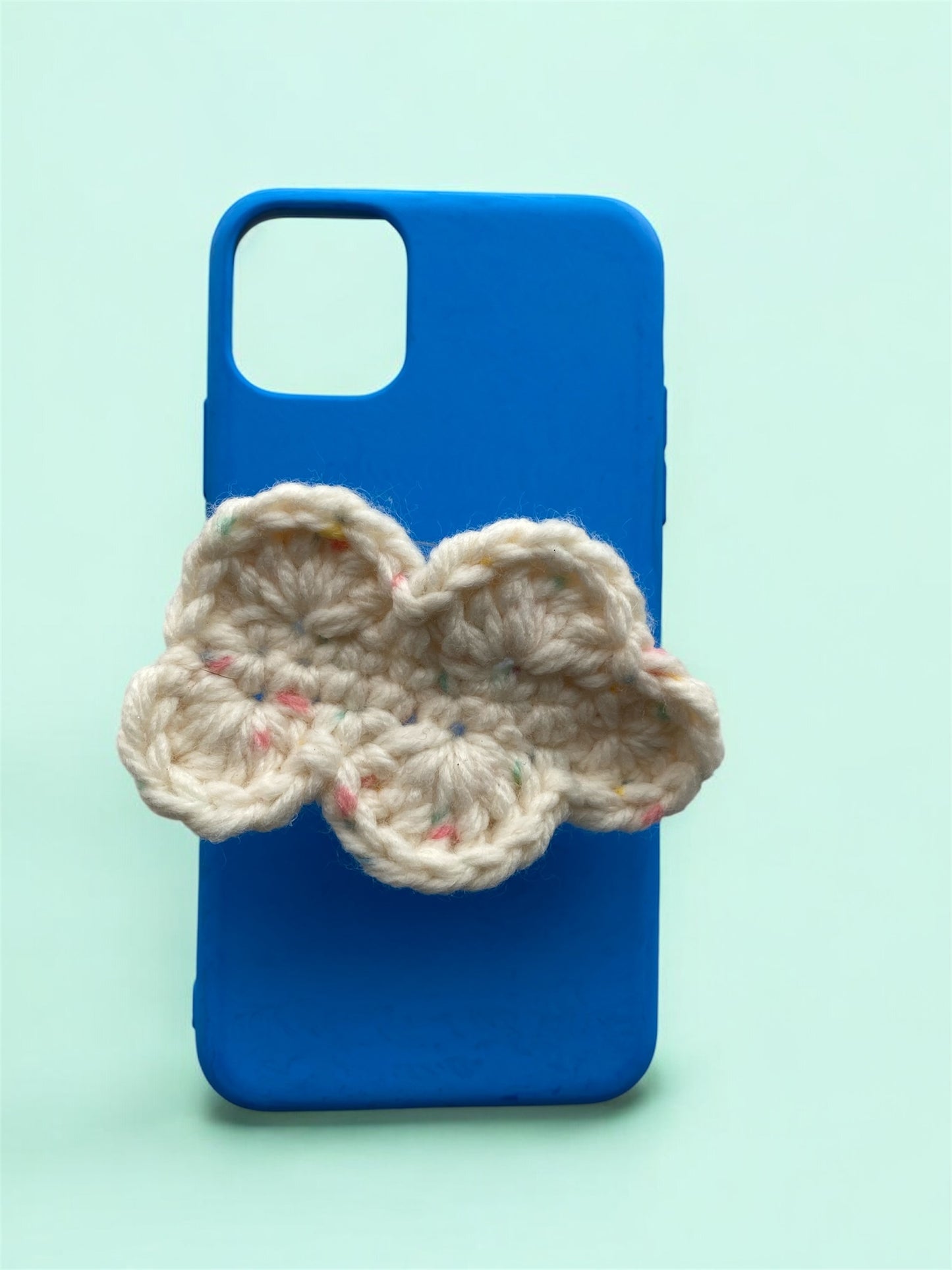 Handmade Crochet Phone Grips | Cute Cloud, Heart, Mouse & Flower Phone Holder Cover | Soft Kawaii Tech Accessories | Adhesive Kindle Griptok