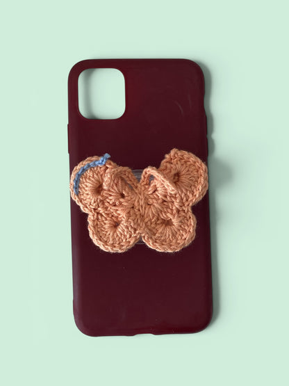 Handmade Butterfly Phone Grip | Crochet Tech Accessories