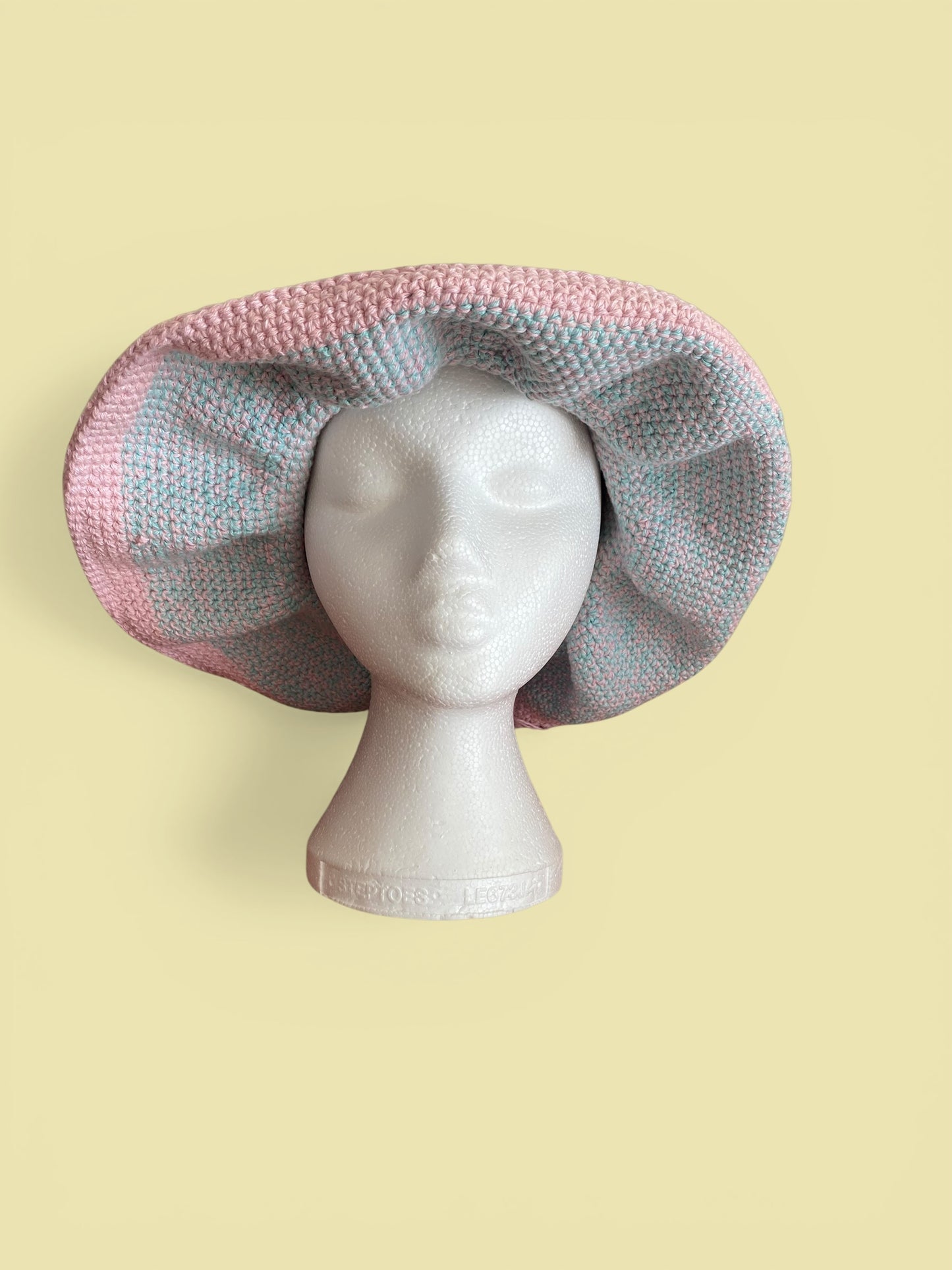 Handmade Crochet Bucket Hat | Long Brim Summer Headwear | Statement Hair Accessories