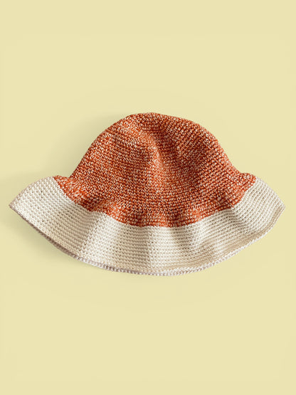 Handmade Crochet Bucket Hat | Long Brim Summer Headwear | Statement Hair Accessories