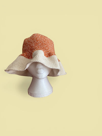 Handmade Crochet Bucket Hat | Long Brim Summer Headwear | Statement Hair Accessories