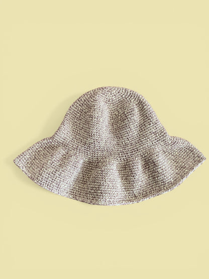 Handmade Crochet Bucket Hat | Long Brim Summer Headwear | Statement Hair Accessories
