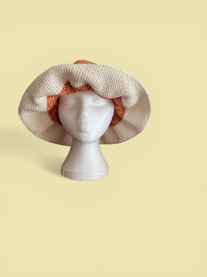 Handmade Crochet Bucket Hat | Long Brim Summer Headwear | Statement Hair Accessories