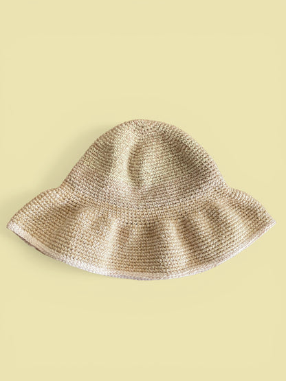 Handmade Crochet Bucket Hat | Long Brim Summer Headwear | Statement Hair Accessories