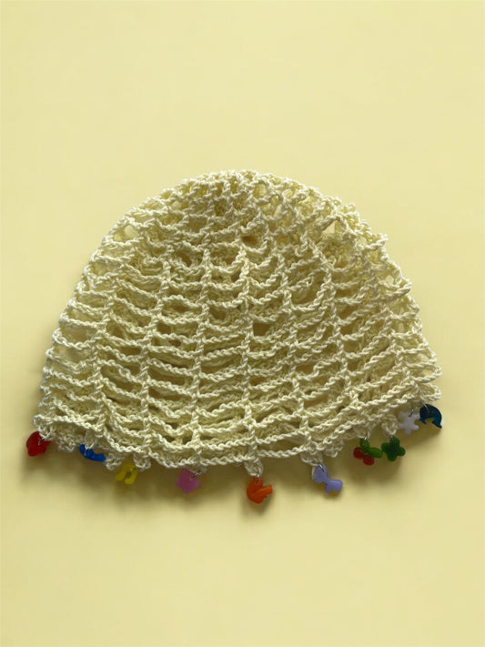 Handmade Crochet Mesh Hats | Colorful Lightweight Skull Beanies | Summer Lace Hair Cover | Festival Cap | Protective Style Accessory