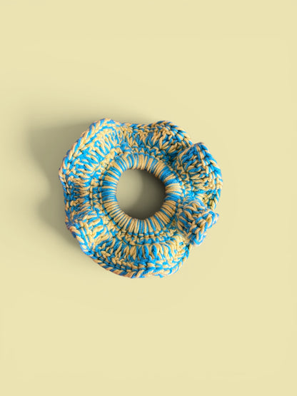 Handmade Duo-Tone Crochet Ruffle Scrunchies