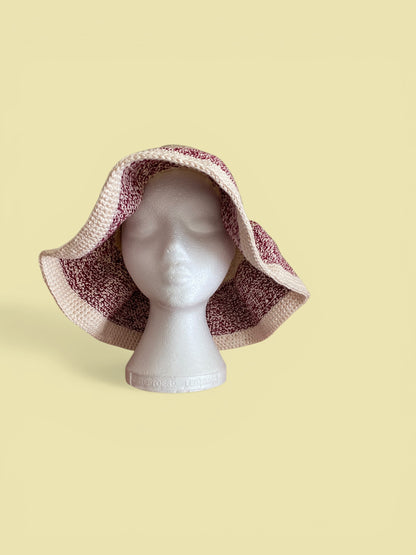 Handmade Crochet Bucket Hat | Long Brim Summer Headwear | Statement Hair Accessories