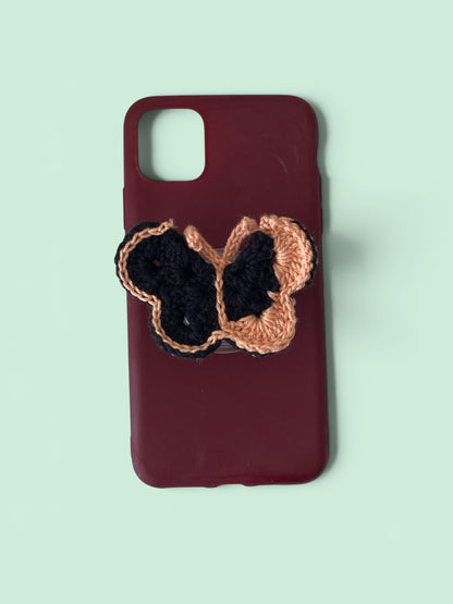 Handmade Butterfly Phone Grip | Crochet Tech Accessories