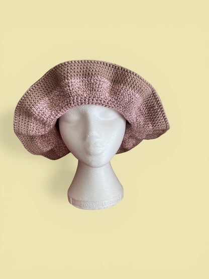 Handmade Crochet Bucket Hat | Long Brim Summer Headwear | Statement Hair Accessories