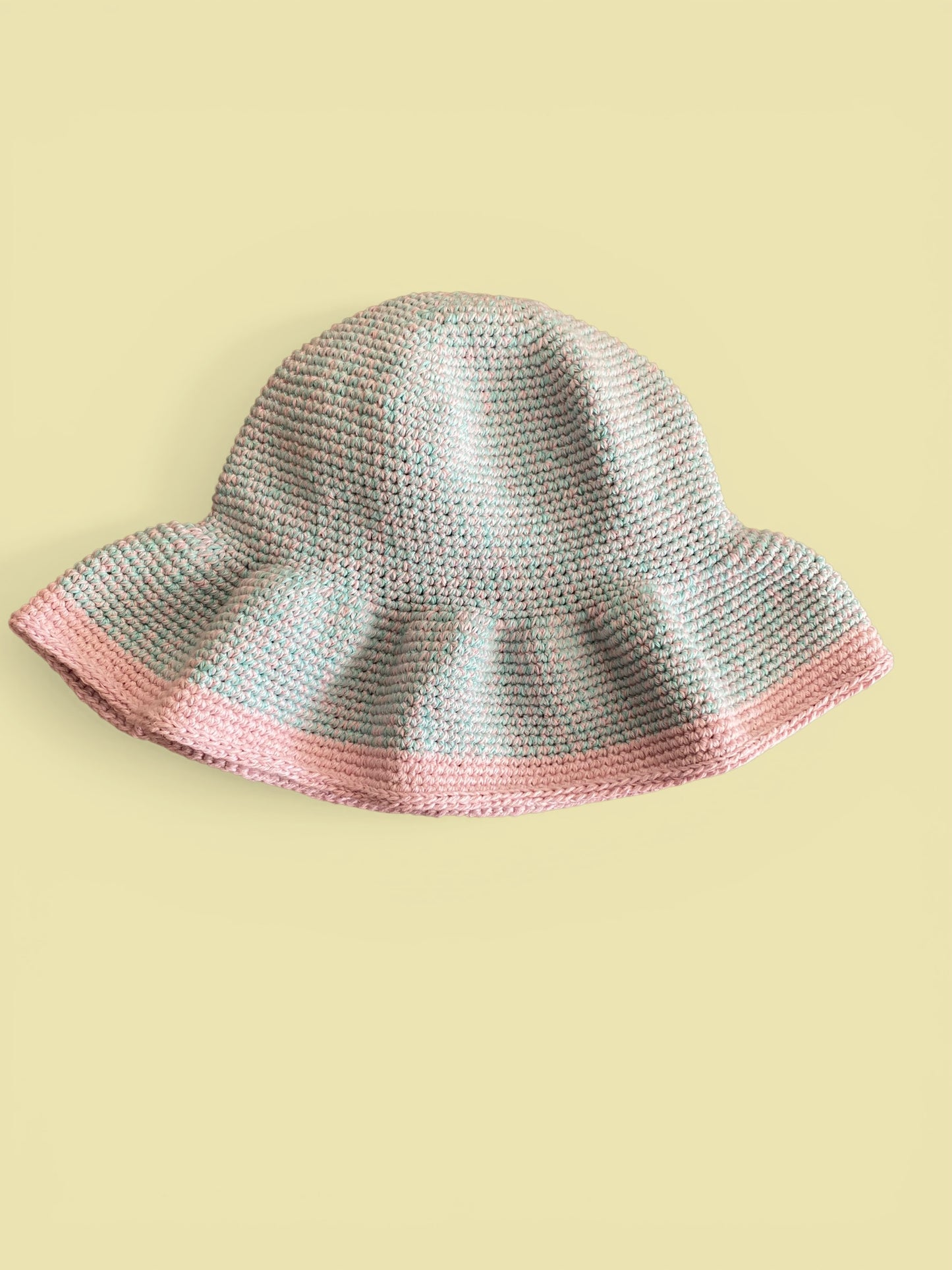 Handmade Crochet Bucket Hat | Long Brim Summer Headwear | Statement Hair Accessories