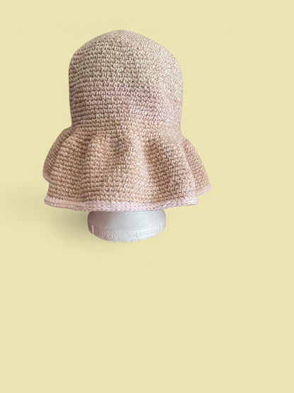 Handmade Crochet Bucket Hat | Long Brim Summer Headwear | Statement Hair Accessories