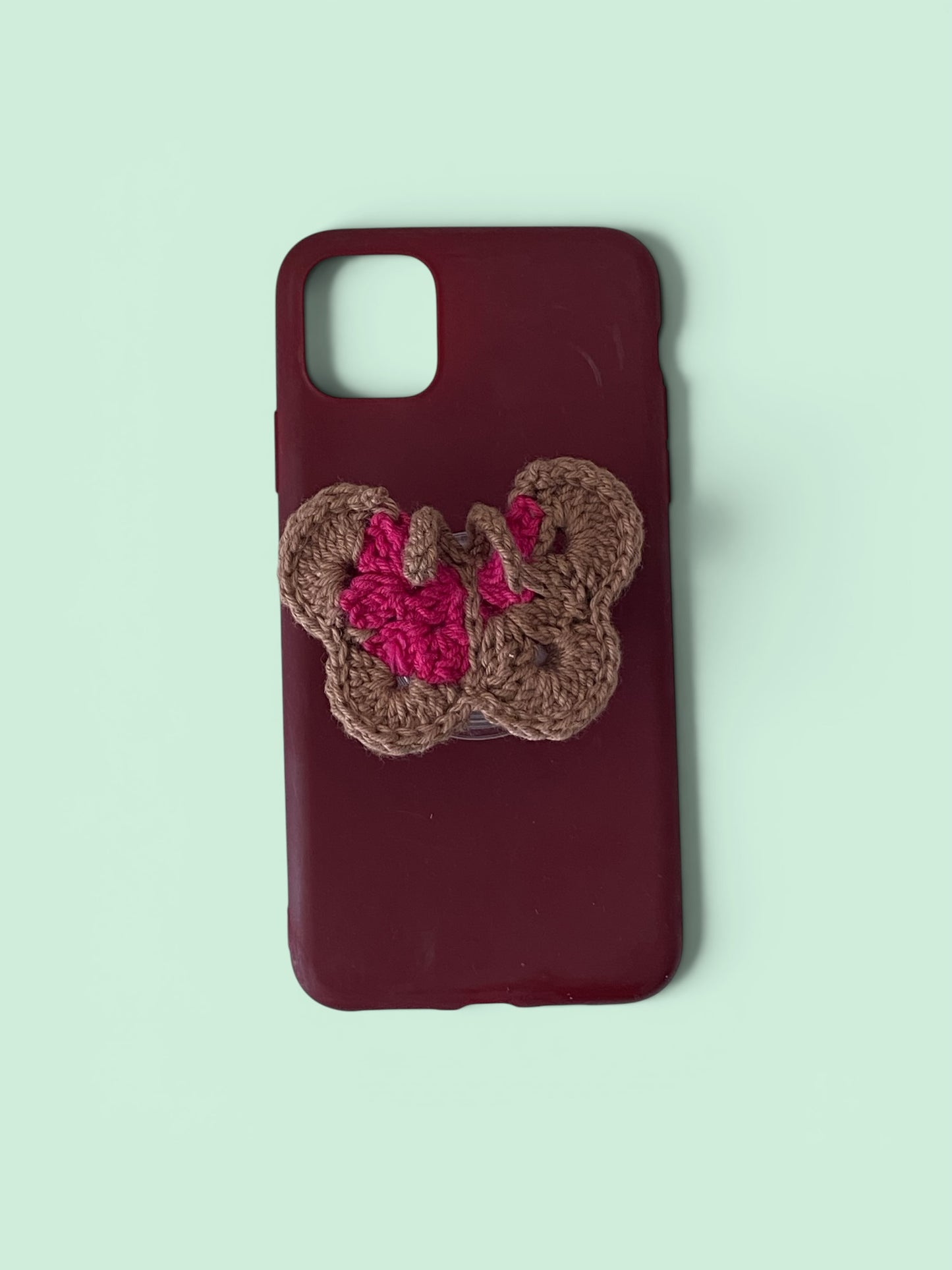 Handmade Butterfly Phone Grip | Crochet Tech Accessories