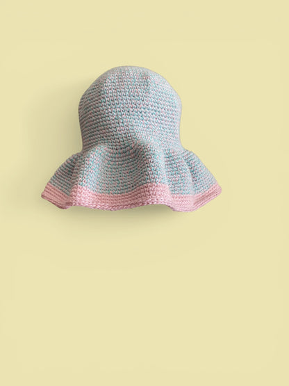 Handmade Crochet Bucket Hat | Long Brim Summer Headwear | Statement Hair Accessories