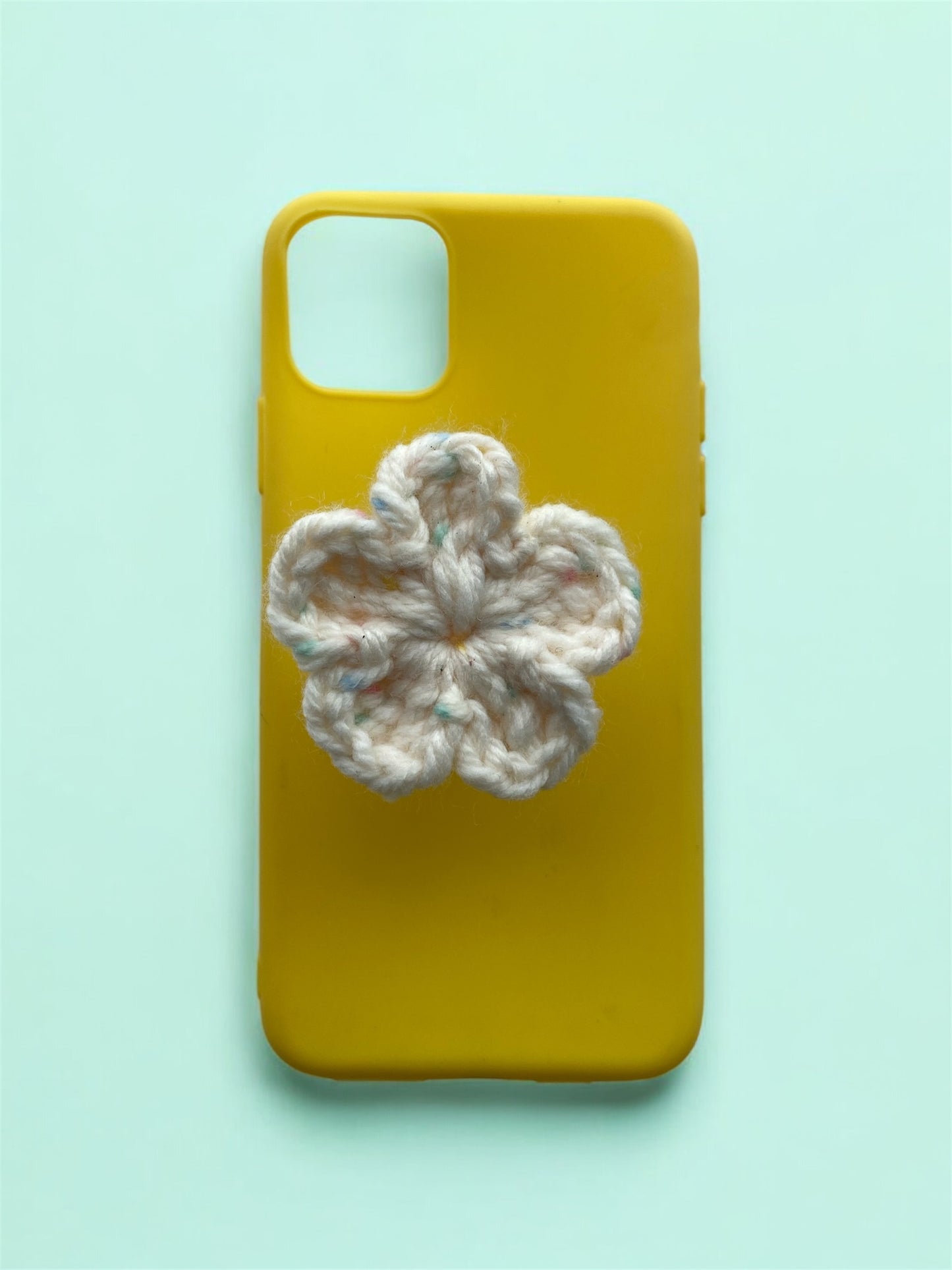 Handmade Crochet Phone Grips | Cute Cloud, Heart, Mouse & Flower Phone Holder Cover | Soft Kawaii Tech Accessories | Adhesive Kindle Griptok