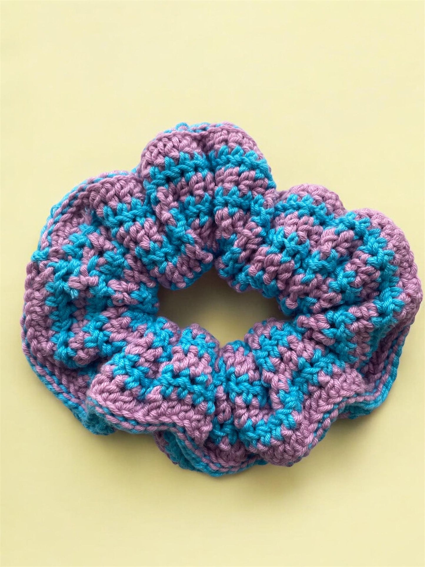 Handmade Stripes Crochet Scrunchies