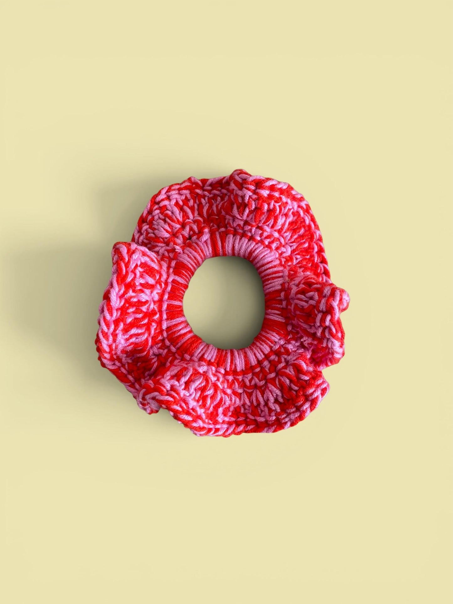 Handmade Duo-Tone Crochet Ruffle Scrunchies