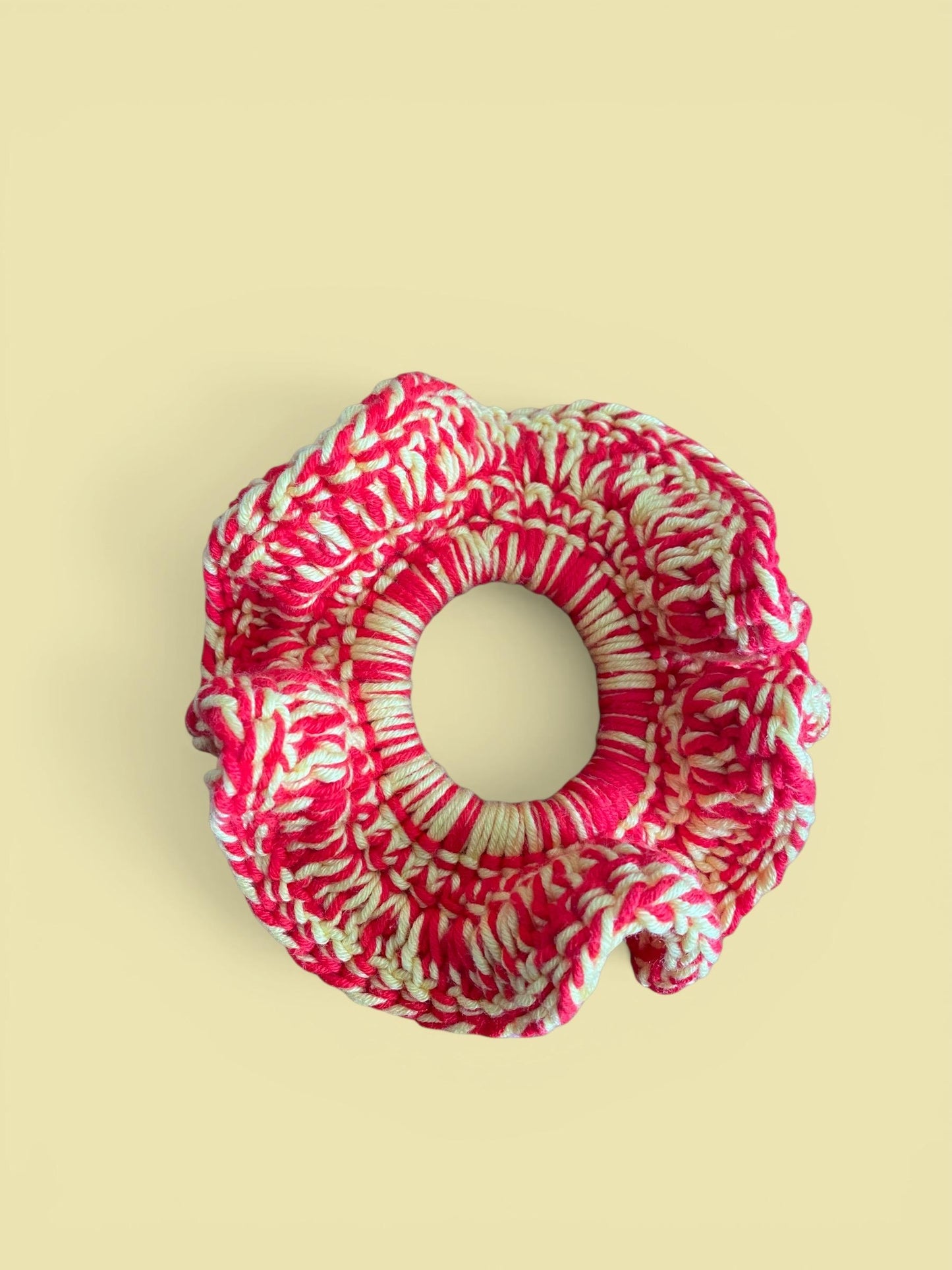 Handmade Duo-Tone Crochet Ruffle Scrunchies