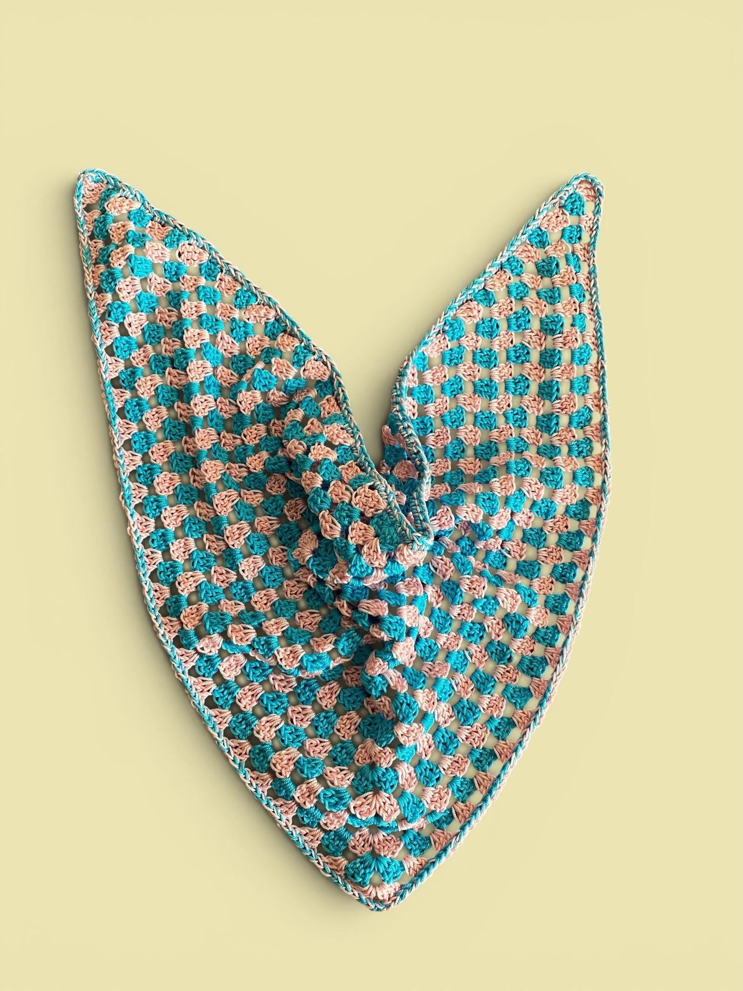 3in1 Crochet Summer Accessory: Bandana, Belt and Triangle Scarf