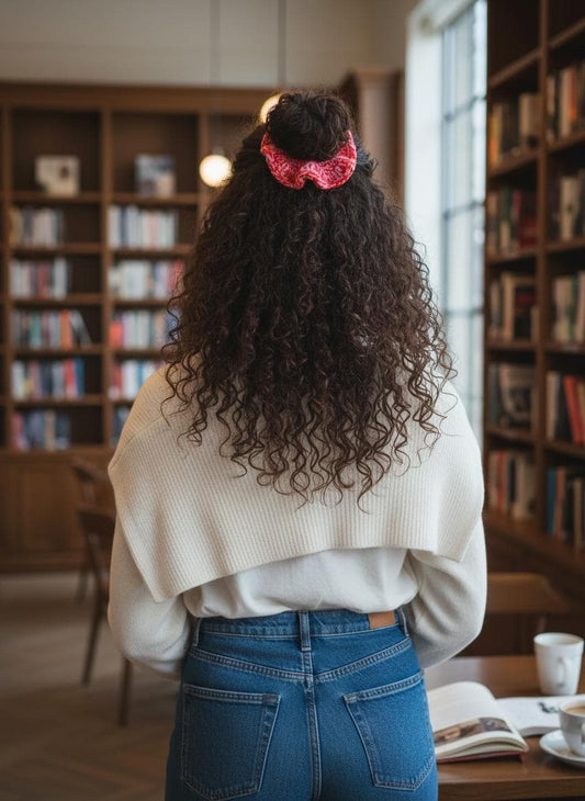 Handmade Duo-Tone Crochet Ruffle Scrunchies