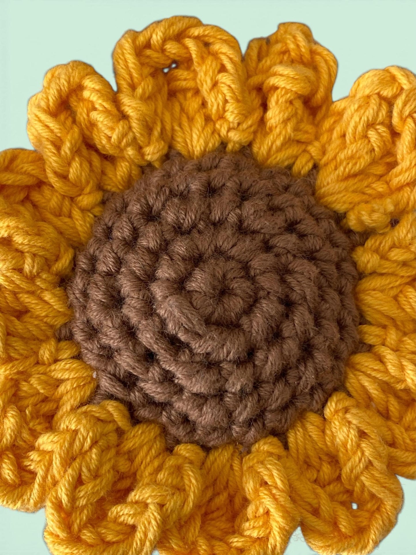 Handmade Sunflower Phone Grip | Crochet Tech Accessories