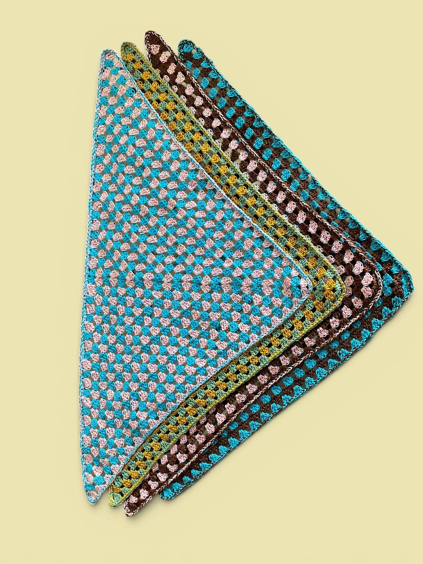 3in1 Crochet Summer Accessory: Bandana, Belt and Triangle Scarf