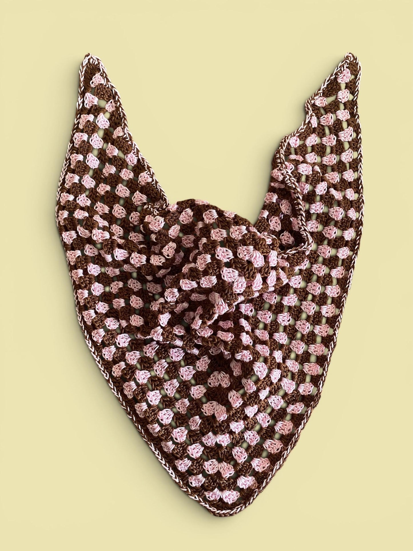 3in1 Crochet Summer Accessory: Bandana, Belt and Triangle Scarf